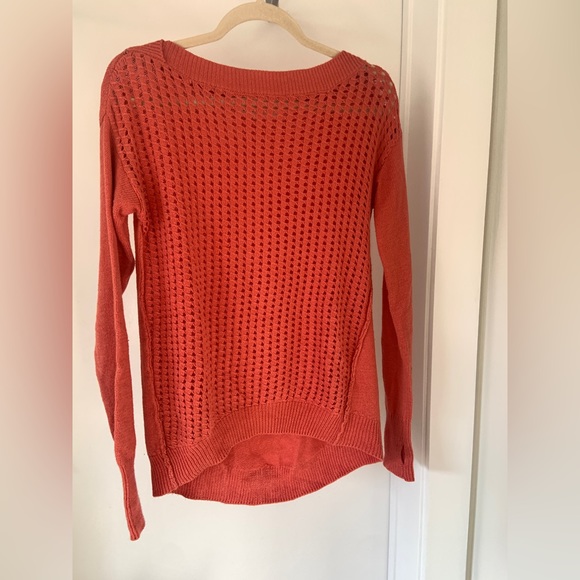 Pumpkin / muted tangerine-colored sweater - If it Were Me Sweater size S - Picture 1 of 10
